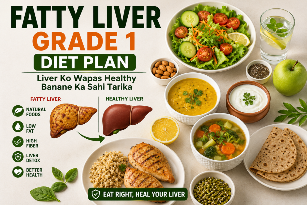 "Fatty liver grade 1 diet plan for healthy liver" 🌿💚