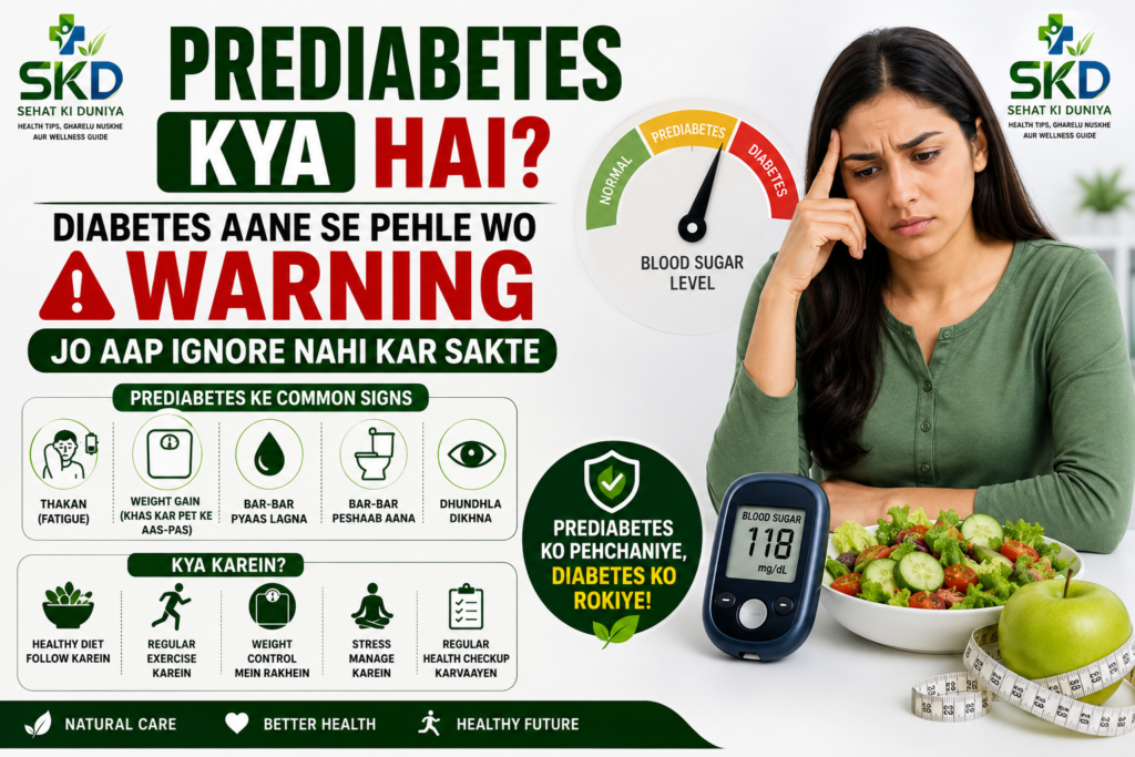 "Prediabetes kya hai aur diabetes aane se pehle ki warning" 💚🩺