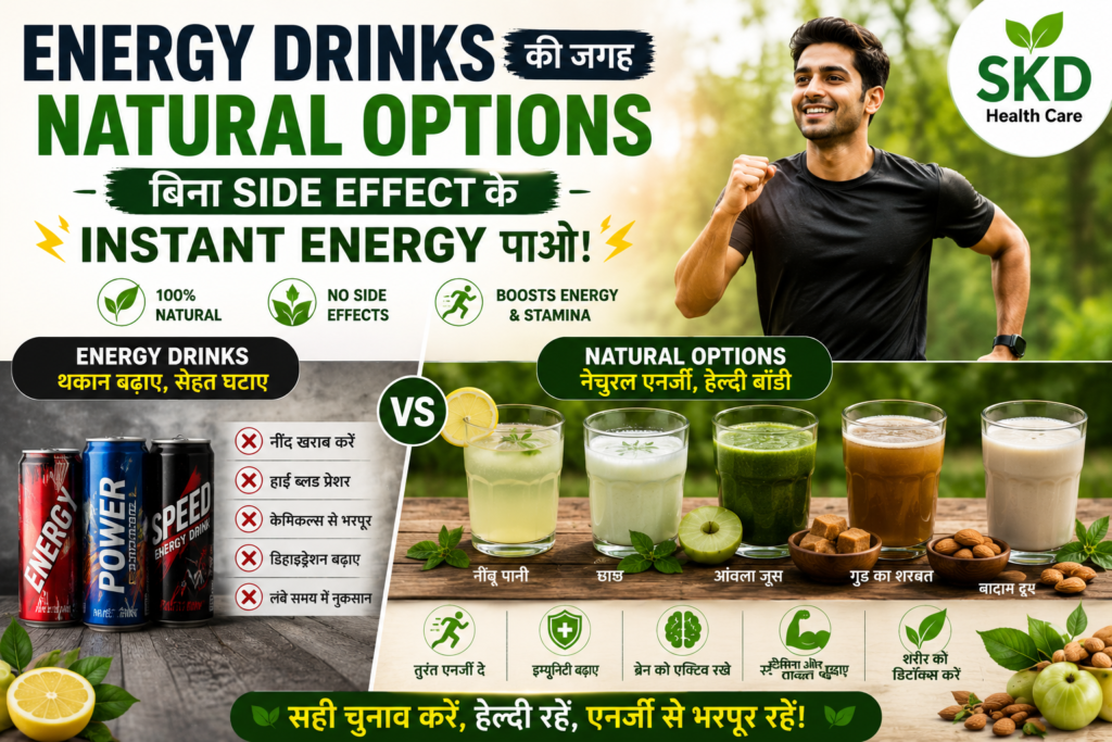 "Energy drinks ke natural alternatives for instant energy"