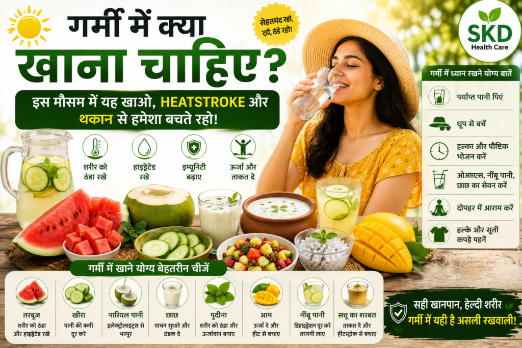 "Garmi mein healthy foods aur heatstroke se bachne ke tarike" ☀️🥒🍉
