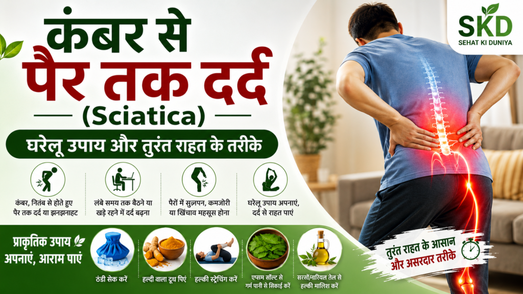 kamar se pair tak dard sciatica gharelu upay