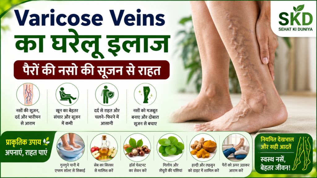 varicose veins ka gharelu ilaj pairo ki sujan
