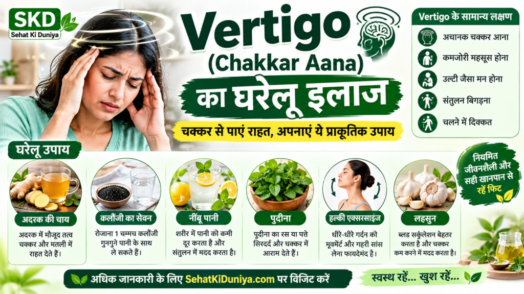vertigo chakkar aana ka gharelu ilaj