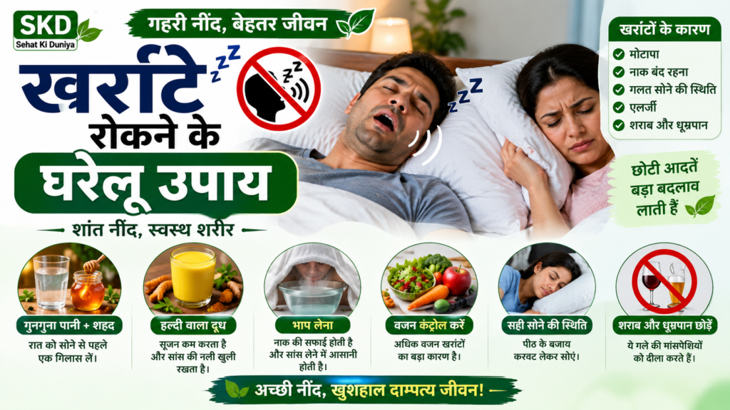 kharrate rokne ke gharelu upay