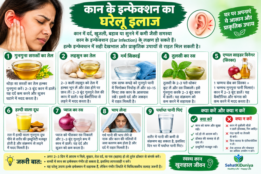 ear infection ka gharelu ilaj kaan dard