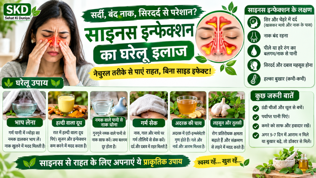 sinus infection ka gharelu ilaj