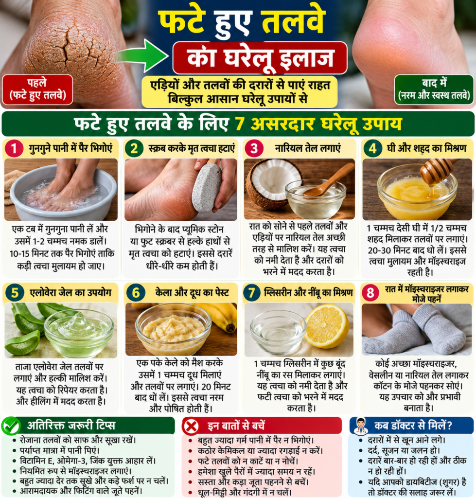 phate hue talwe ka gharelu ilaj